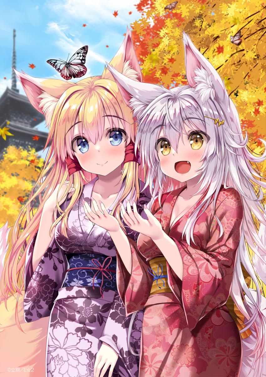 渡り蝶と秋色の邂逅