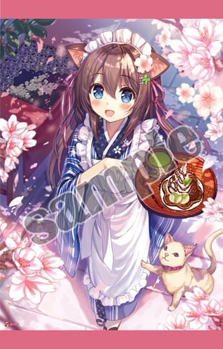 【アカバネ】B2タペストリー・桜色のこもれび