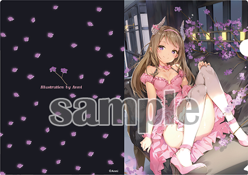 【Anmi】クリアファイル・角ピンク