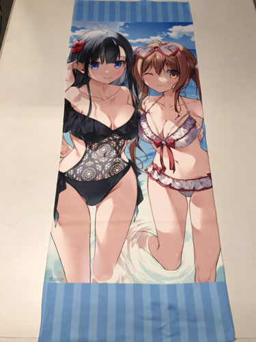 【karory】ハイブリットタオル・浜辺で自撮り