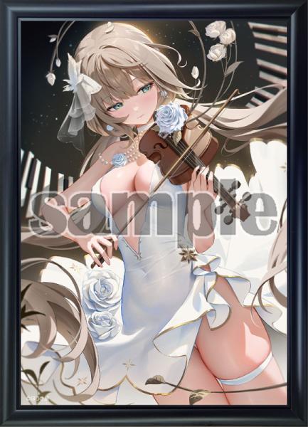 【ほうき星】メタルアートプレート・Snow Rose