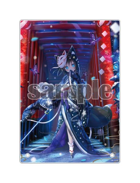 ≪予約≫【夜ノみつき】オーロラA5アクリルパネル・青紅