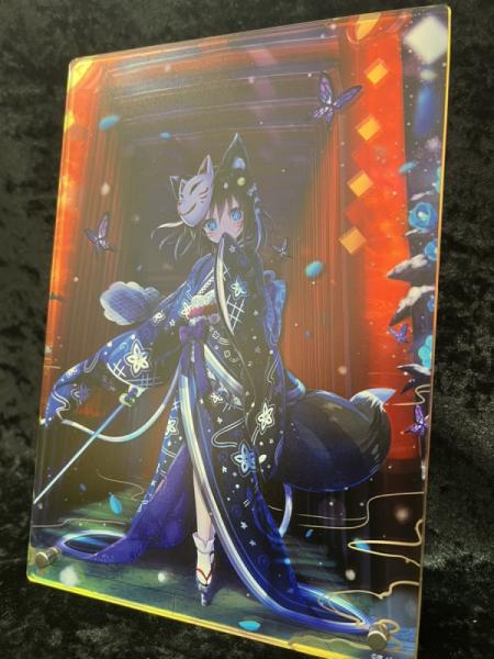 ≪予約≫【夜ノみつき】オーロラA5アクリルパネル・青紅