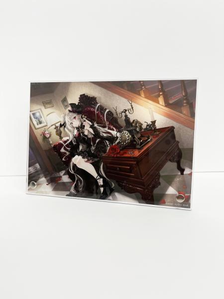 ≪予約≫【カカオ・ランタン】A5アクリルパネル・テレフォンチェアとスカルムちゃん【軸中心祭2025冬】