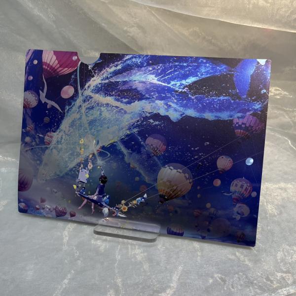 【まころん】メタリッククリアファイル・クジラの旅路