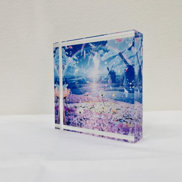 【まころん】アクリルブロック・光舞うコスモスの丘【GW新作】