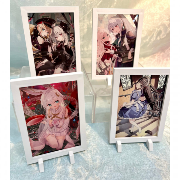 【三嶋くろね】アクリルフレームマグネット・見とれていたのは桜よりも【GW新作】