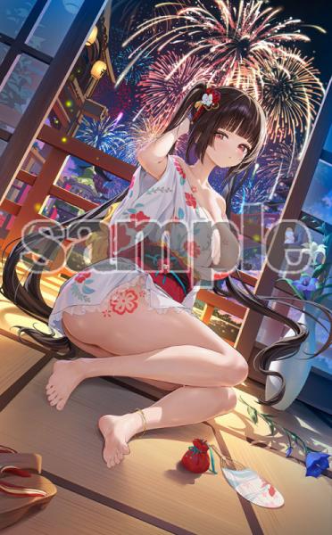 【Secret Cute/ほうき星】B4アクリルパネル・花火下の桔梗 if