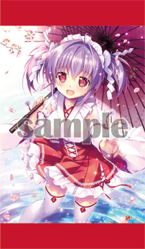 【みけおう】B2タペストリー・水と桜と巫女色メイド