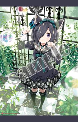 【らぐほのえりか】B2タペストリー・GOTHIC☆CAT?おめかしクロ?