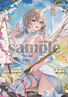 【ほうき星】A5アクリルパネル・Blooms Beneath Her Pen