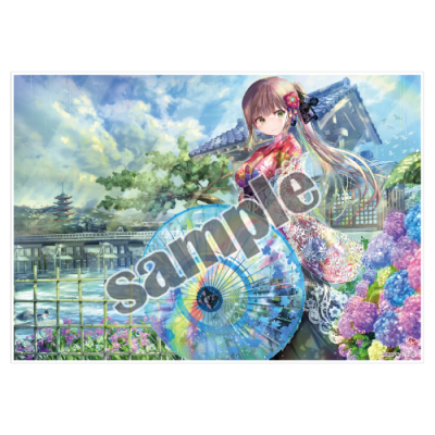 ≪予約≫【緒方てい】A5アクリルパネル・梅雨晴れ間に咲く虹の花【軸中心祭2025冬】