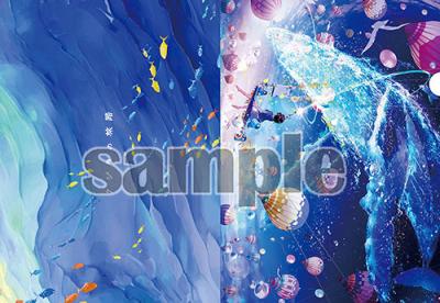 【まころん】メタリッククリアファイル・クジラの旅路