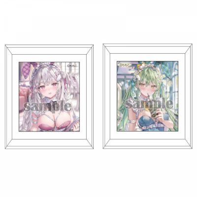 【ももこ】額入りマグネットセット・メイドバニーセット