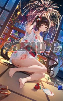 ≪予約≫【Secret Cute/ほうき星】B4アクリルパネル・花火下の桔梗 if